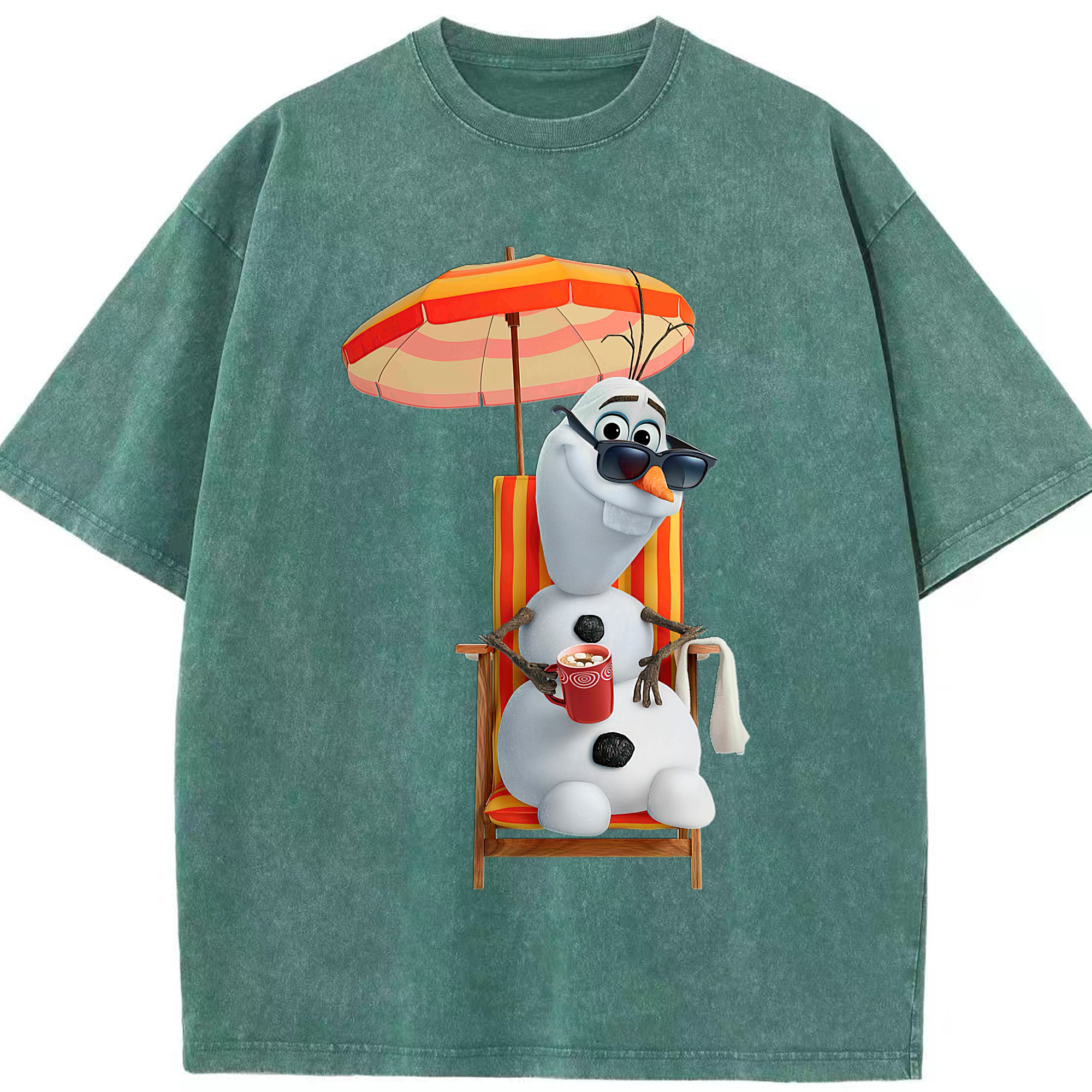 （画像用） アナと雪の女王 アンナ エルサ Frozen Anna Elsa 綿100% ヴィンテージ風 半袖Tシャツ（フロントプリント）